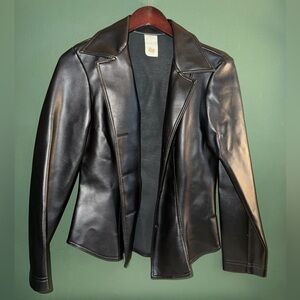 Black Leather Jacket (very lightweight) (polyester/cotton)